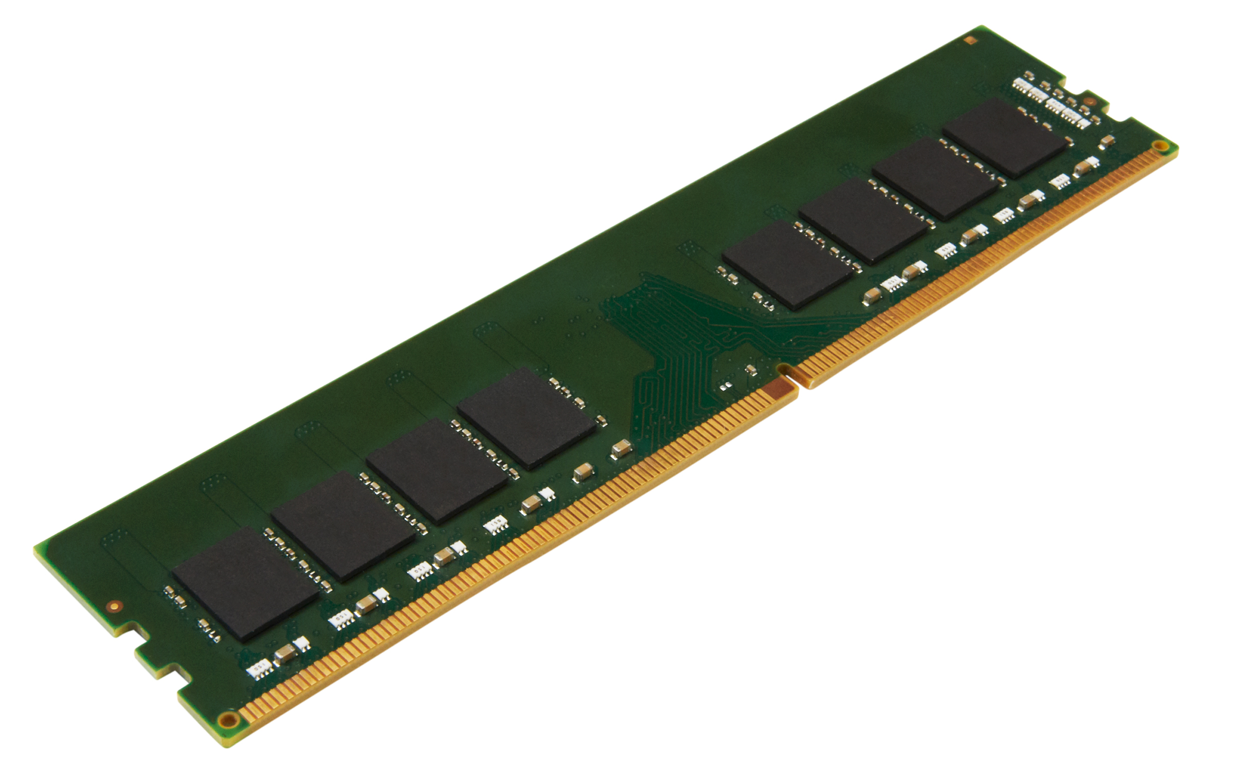 Official Kingston DDR4 unbuffered desktop module illustration; representative module layout, rank and capacity, not an exact SKU photograph