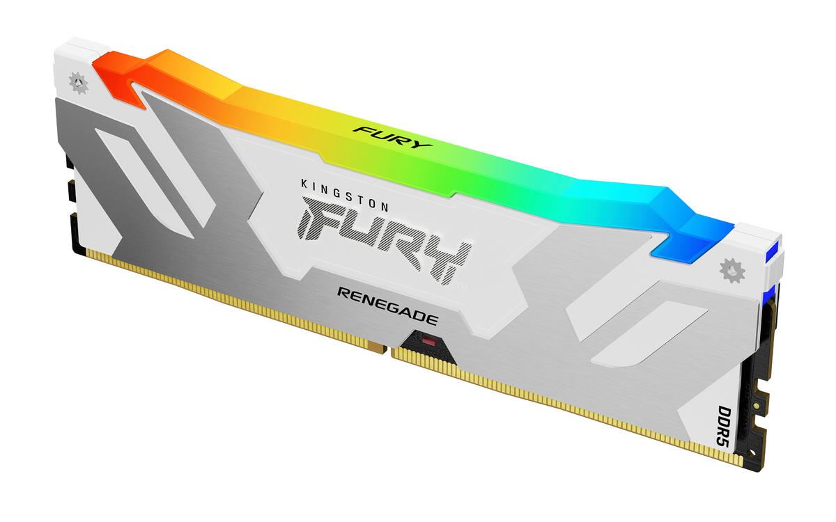 Official Kingston FURY Renegade RGB DDR5 White / Silver series illustration; representative capacity, speed and kit quantity