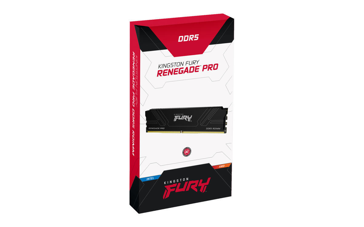 Official Kingston FURY Renegade Pro DDR5 RDIMM Black series illustration; representative capacity, speed and kit quantity