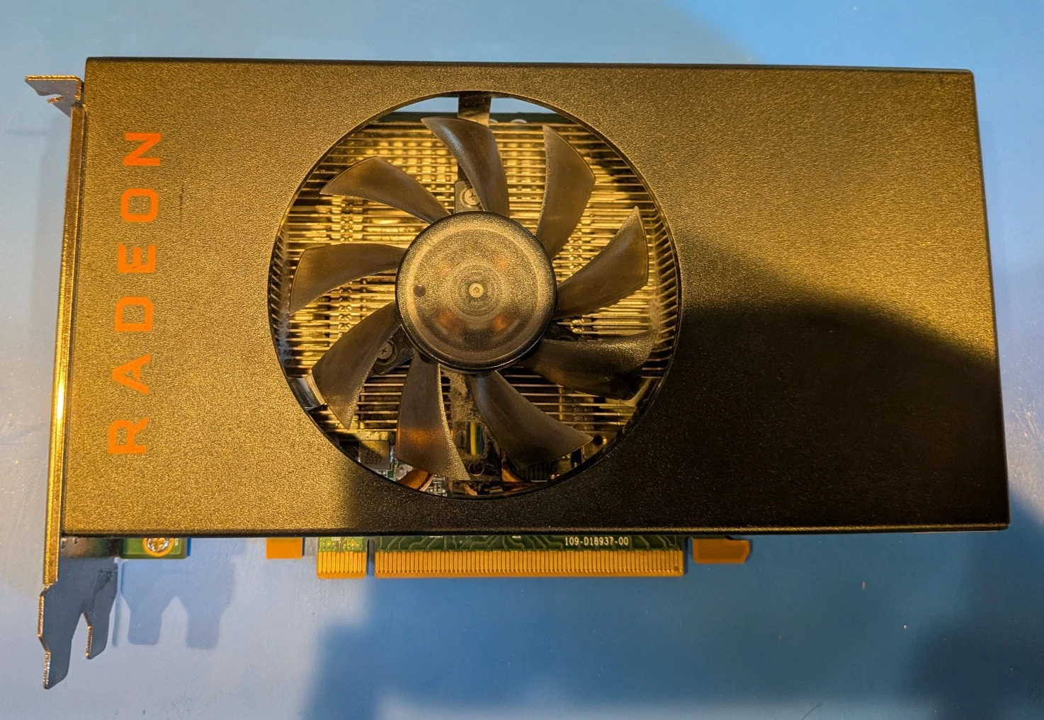 Dell/MSI RX 5600 6 GB OEM NH5PX; rear photograph confirms CN-0NH5PX; original front photograph