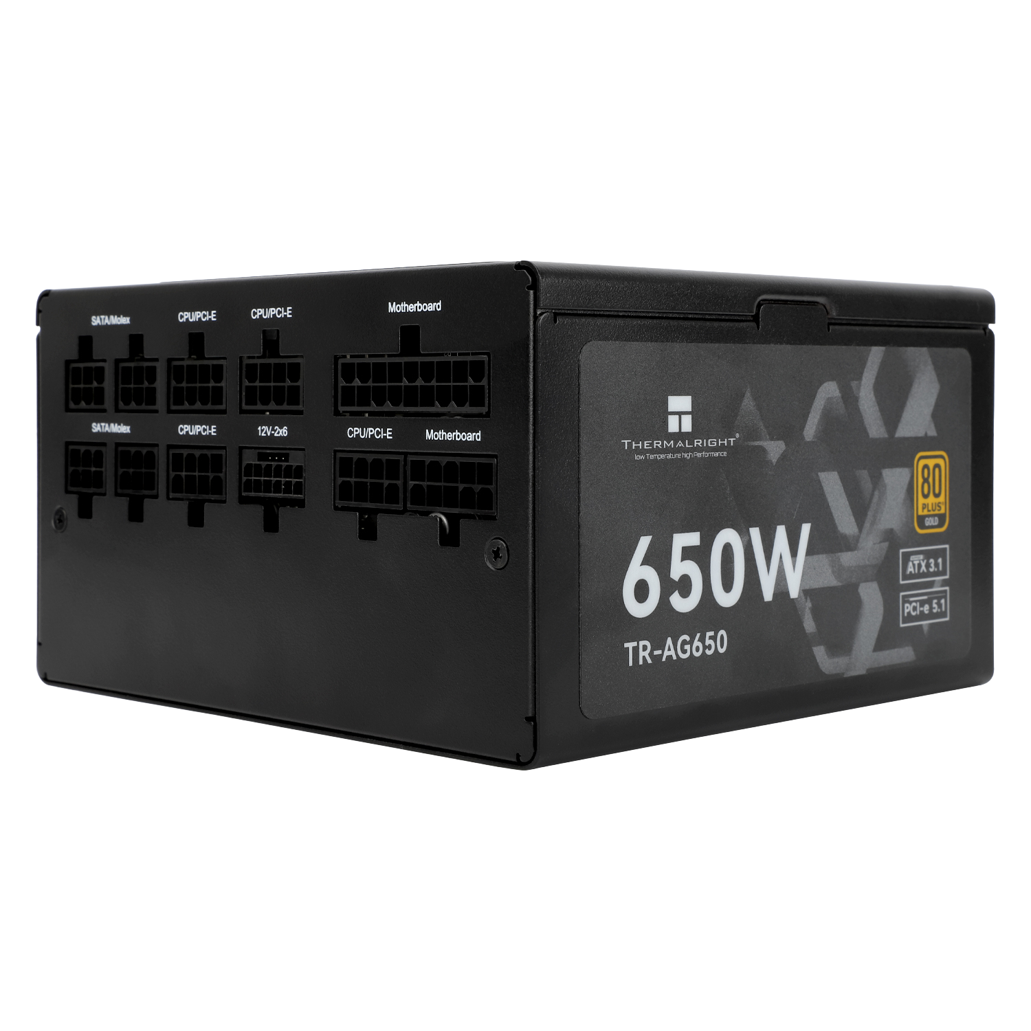 Official Thermalright AG-650 ATX 650W Fully Modular 80+ Gold Certified product image; unchanged original, supplied on the product page alongside the high-resolution images pack for reviews